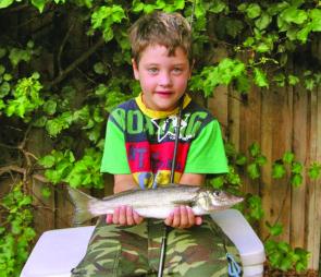 Tom Peakes first fish – a thumper whiting. 